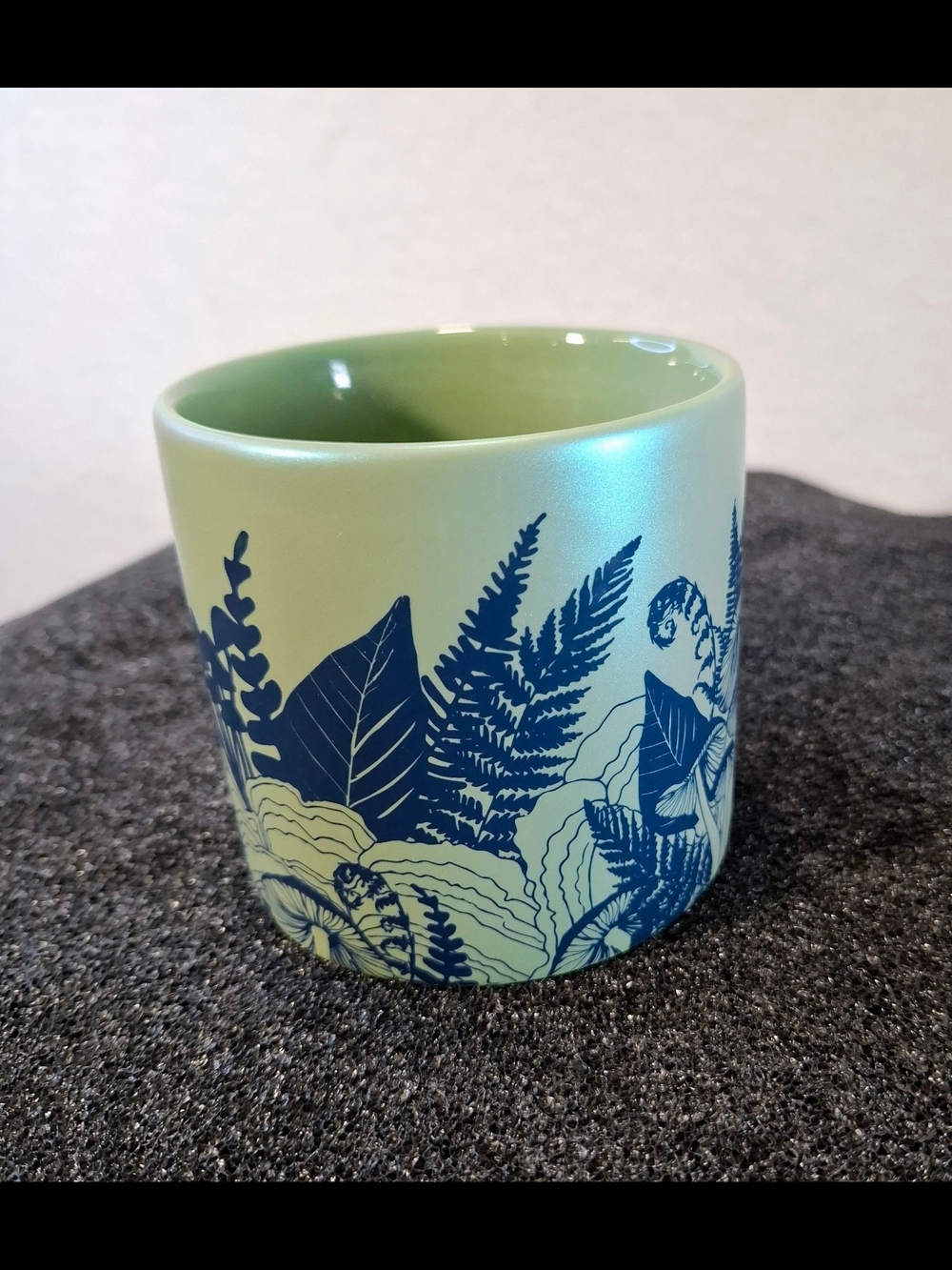 Starbucks Green Iridescent Mug with Navy Mushroom  Print - Picture 6 of 7